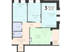 3-к. квартира, 67&nbsp;м²