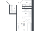 1-к. квартира, 26&nbsp;м²