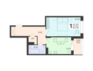 1-к. квартира, 43&nbsp;м²
