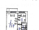 1-к. квартира, 30,7&nbsp;м²