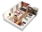 2-к. квартира, 53&nbsp;м²
