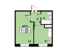 1-к. квартира, 34&nbsp;м²
