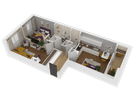 2-к. квартира, 61&nbsp;м²