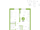 1-к. квартира, 42&nbsp;м²