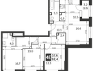 4-к. квартира, 92 м²