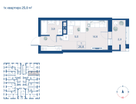 1-к. квартира, 25,8&nbsp;м²