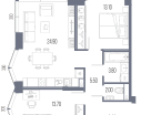 2-к. квартира, 69&nbsp;м²