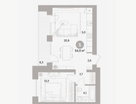 1-к. квартира, 53,9 м²