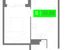 Студия, 35&nbsp;м²