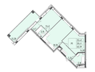 Студия, 63 м²