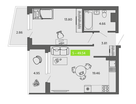 2-к. квартира, 49,5&nbsp;м²