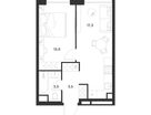 1-к. квартира, 35&nbsp;м²