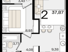Студия, 37&nbsp;м²