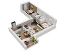 3-к. квартира, 83&nbsp;м²