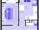 1-к. квартира, 39&nbsp;м²