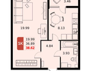 1-к. квартира, 38&nbsp;м²