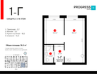 1-к. квартира, 35 м²
