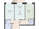 2-к. квартира, 66&nbsp;м²
