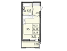Студия, 25 м²