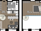 Студия, 40 м²