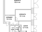 2-к. квартира, 40,3&nbsp;м²