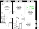 3-к. квартира, 72&nbsp;м²