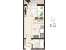 Студия, 26,7&nbsp;м²