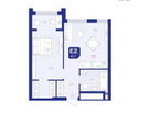 1-к. квартира, 43,7&nbsp;м²