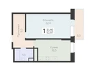 1-к. квартира, 52&nbsp;м²