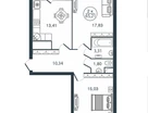 2-к. квартира, 65,2&nbsp;м²