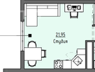 1-к. квартира, 33&nbsp;м²