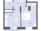 1-к. квартира, 40&nbsp;м²