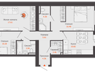 3-к. квартира, 77&nbsp;м²