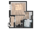 1-к. квартира, 34&nbsp;м²