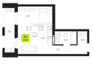 1-к. квартира, 37,2&nbsp;м²