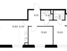 3-комнатная квартира, 73&nbsp;м²