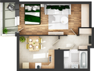 1-к. квартира, 41,8&nbsp;м²