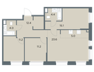 4-к. квартира, 86 м²