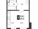 Студия, 23&nbsp;м²