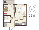 1-к. квартира, 30,8&nbsp;м²