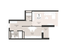 1-к. квартира, 45 м²