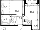 2-к. квартира, 46&nbsp;м²