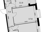 2-к. квартира, 61&nbsp;м²