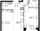 2-к. квартира, 48 м²