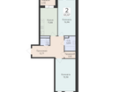 2-к. квартира, 65 м²