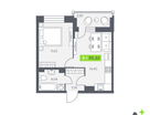 Студия, 34 м²