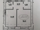 1-к. квартира, 46&nbsp;м²