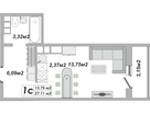 Студия, 27&nbsp;м²