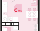 Студия, 25 м²