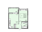 Студия, 36 м²